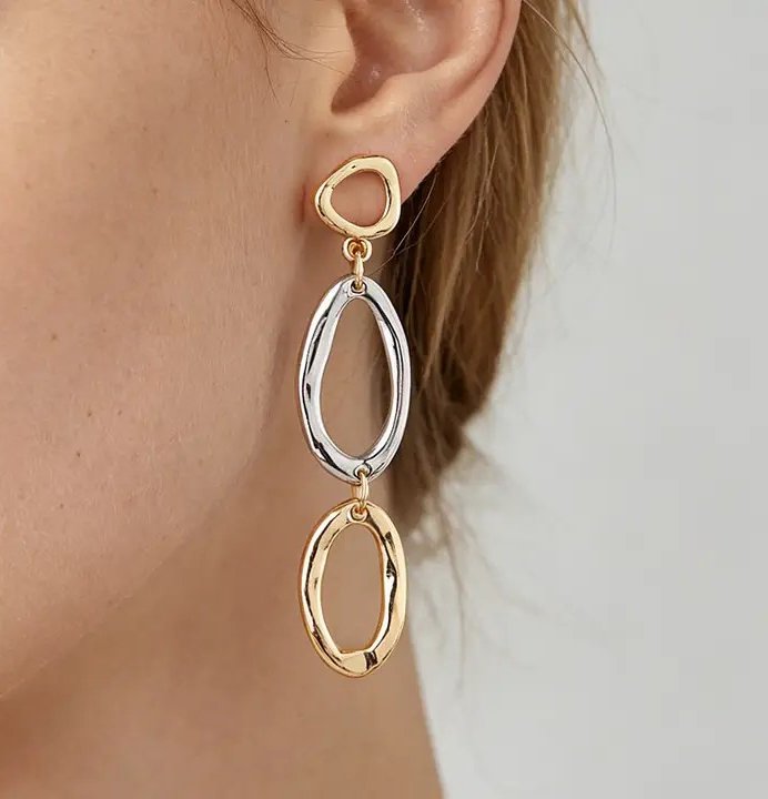 Earrings - Two Toned Loop