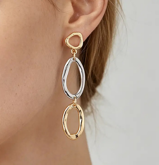 Earrings - Two Toned Loop