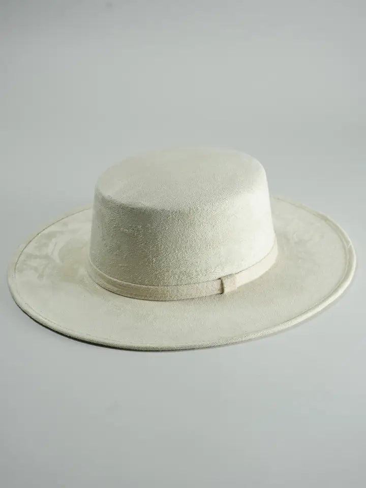 Flat Top Hat - Ivory
