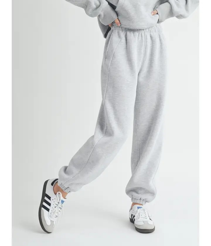 Fleece Joggers - Heather Gray
