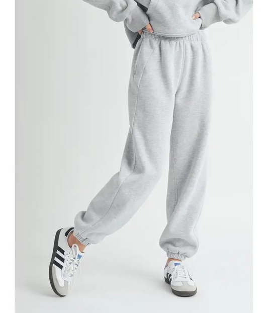 Fleece Joggers - Heather Gray