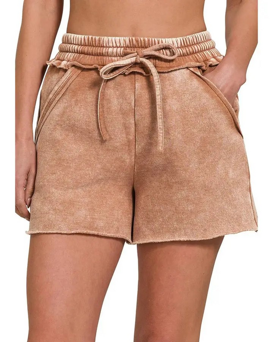 Fleece Shorts - Rust