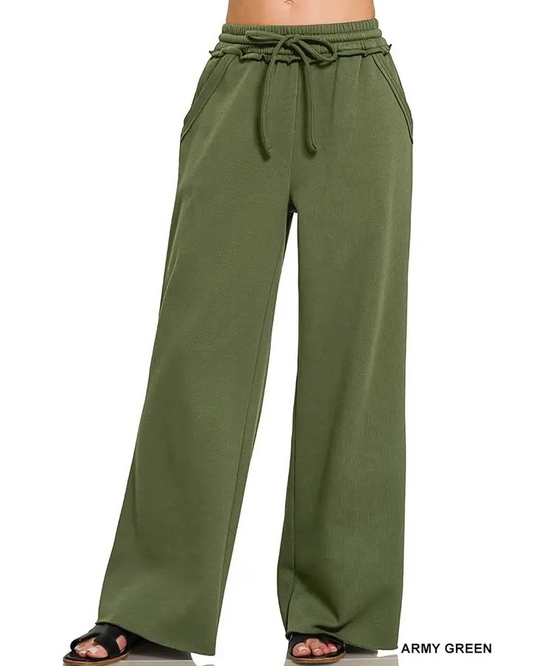 Fleece Pants - Army Green
