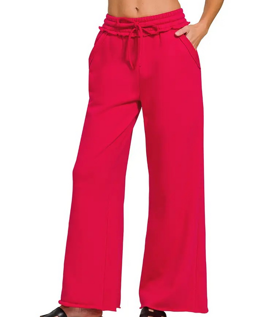 Fleece Pants - Ruby