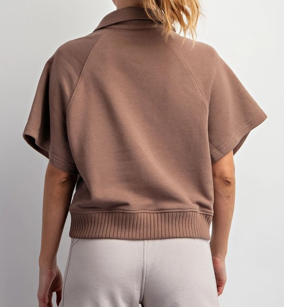 French Terry Short Sleeve Top