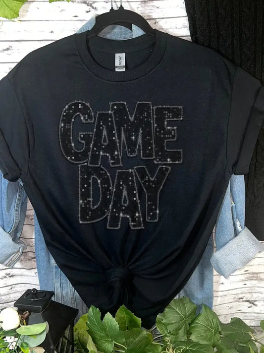 Graphic Tee - Game Day - Glitter