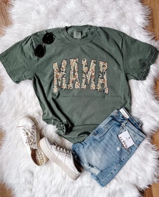 Graphic Tee - Mama - Moss
