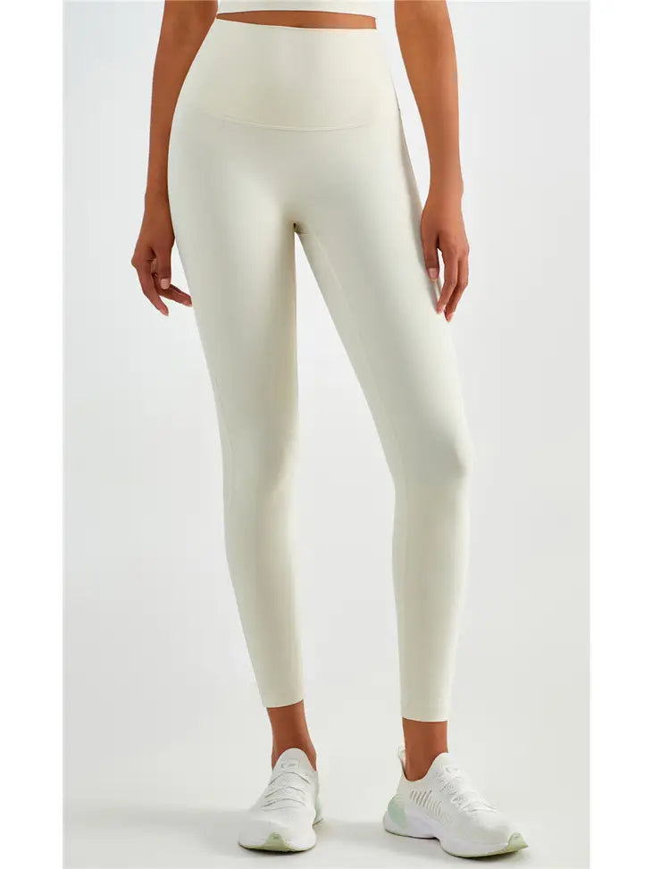 High Waist Leggings - Ivory