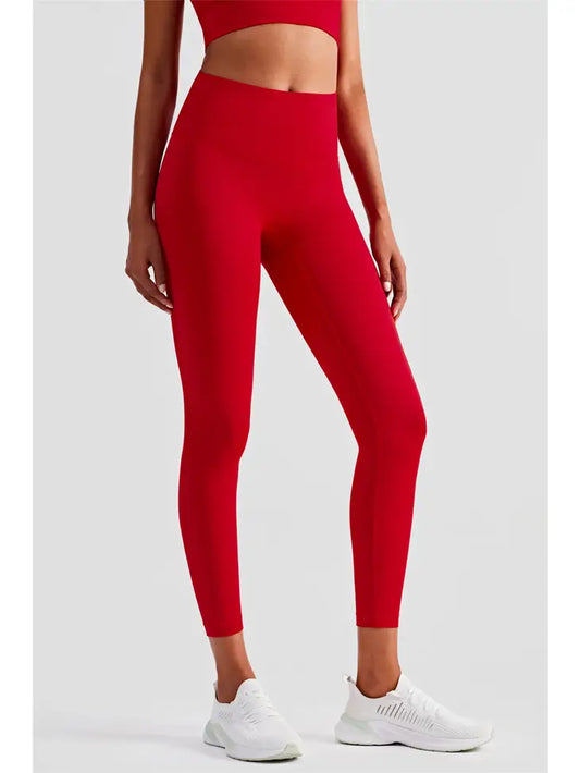 High Waist Leggings - Red