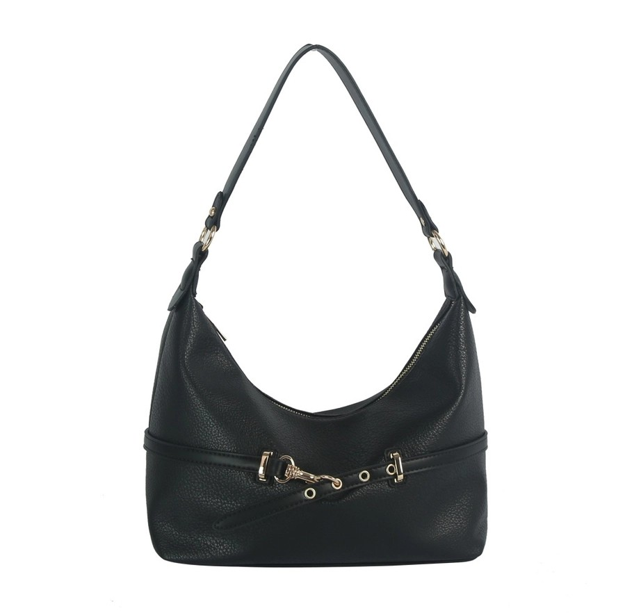 Horsebit Hobo Bag - Black