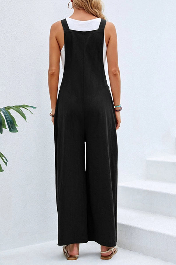 Cotton Jumpsuit - Black