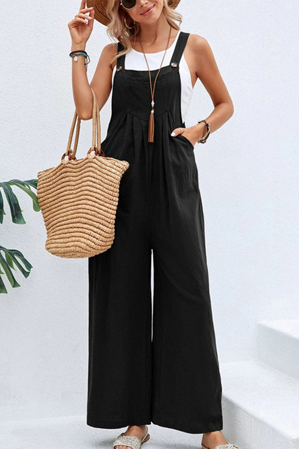 Cotton Jumpsuit - Black