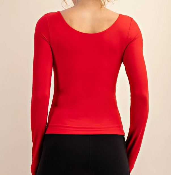 Long Sleeve Top and Jogger Pants - Red
