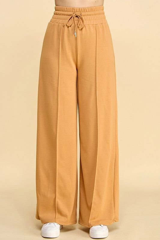 Cropped Top and Pants Set - Mocha