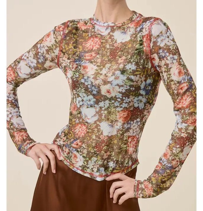 Mesh Top - Burnt Orange