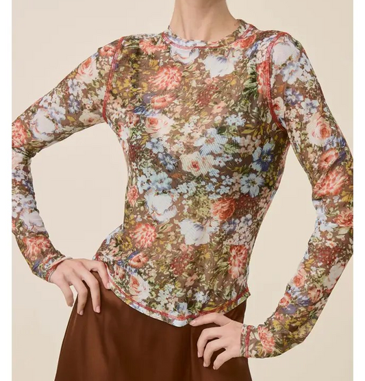 Mesh Top - Burnt Orange