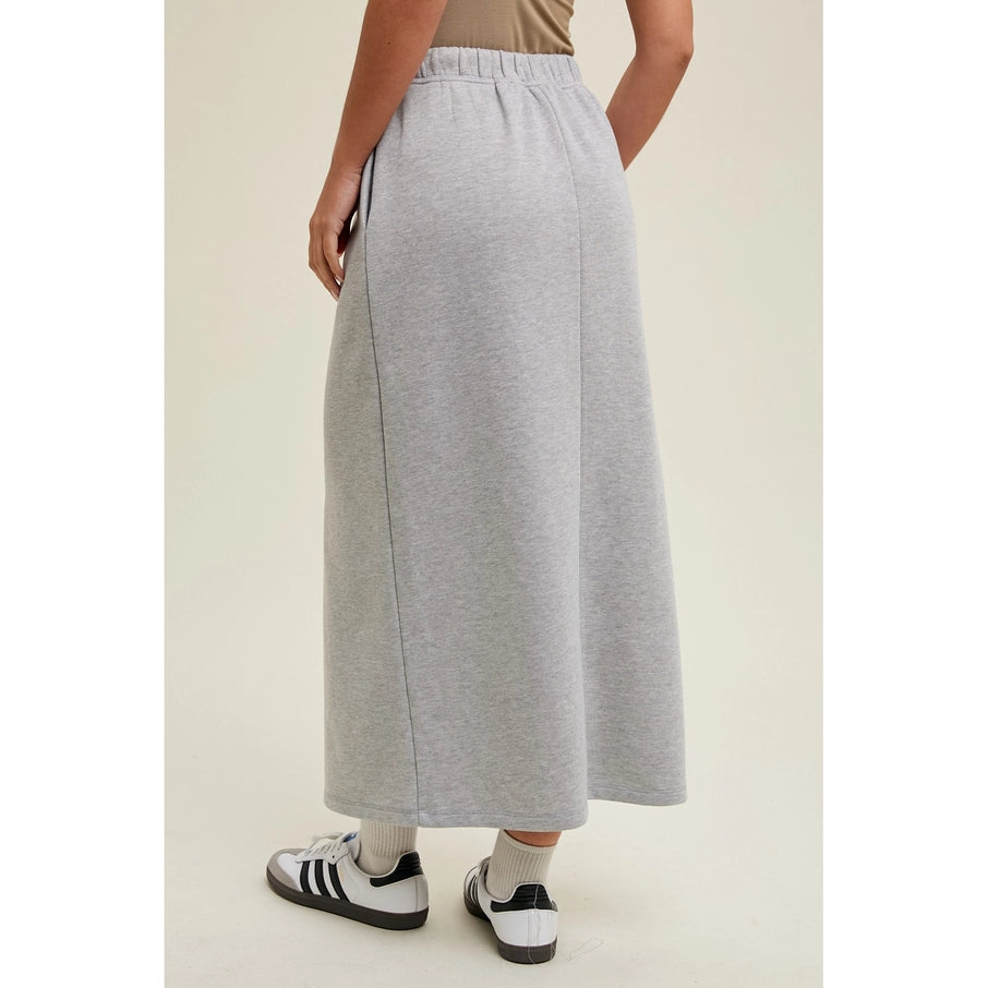 French Terry Midi Skirt