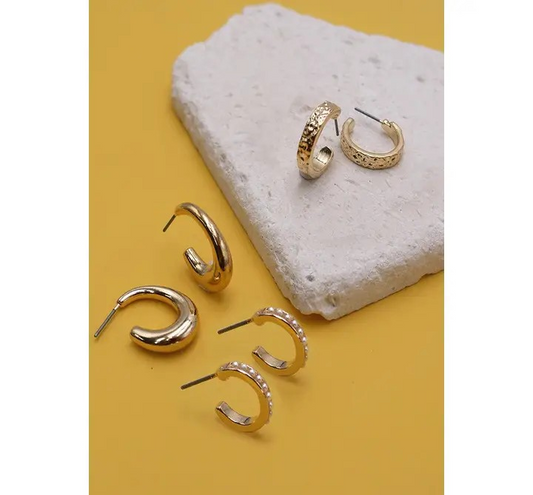 Earrings - Mini Hoop Trio