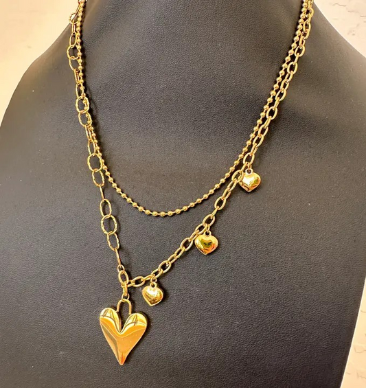 Necklace - Heart Charms