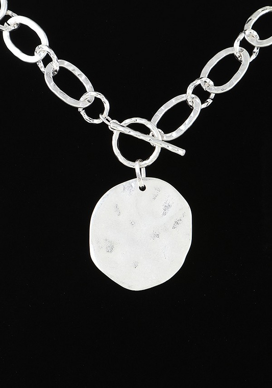 Necklace - Hammered Stone