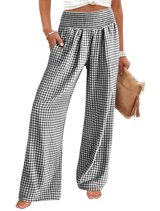 Checkered Pants - Black