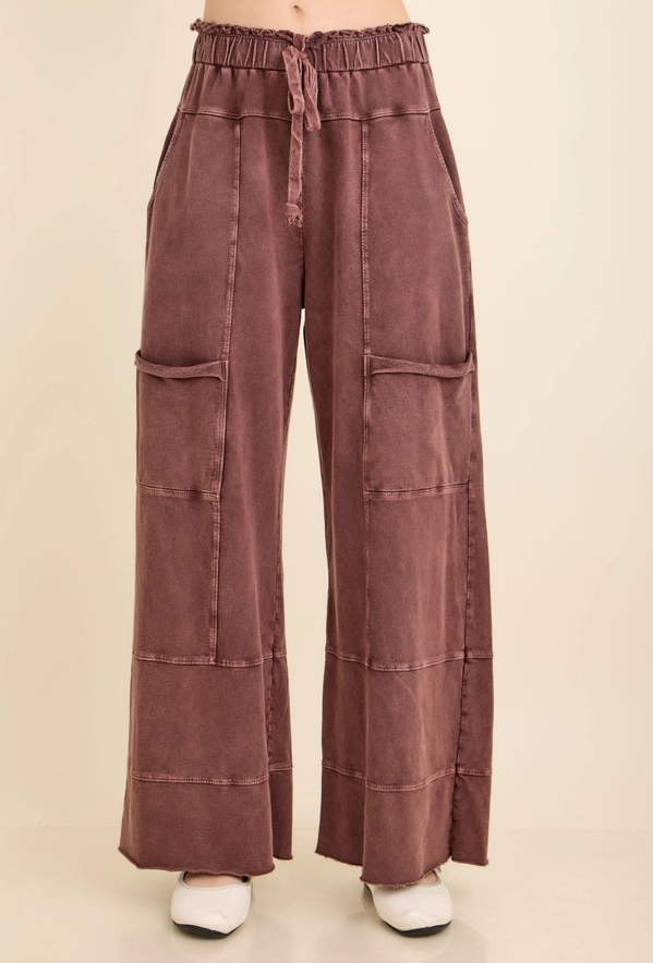 Wide Leg Pants - Hot Cocoa