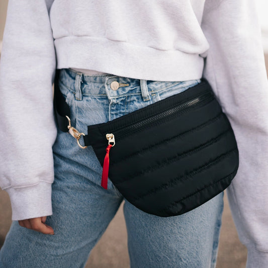 Puffer Belt Bag - Black