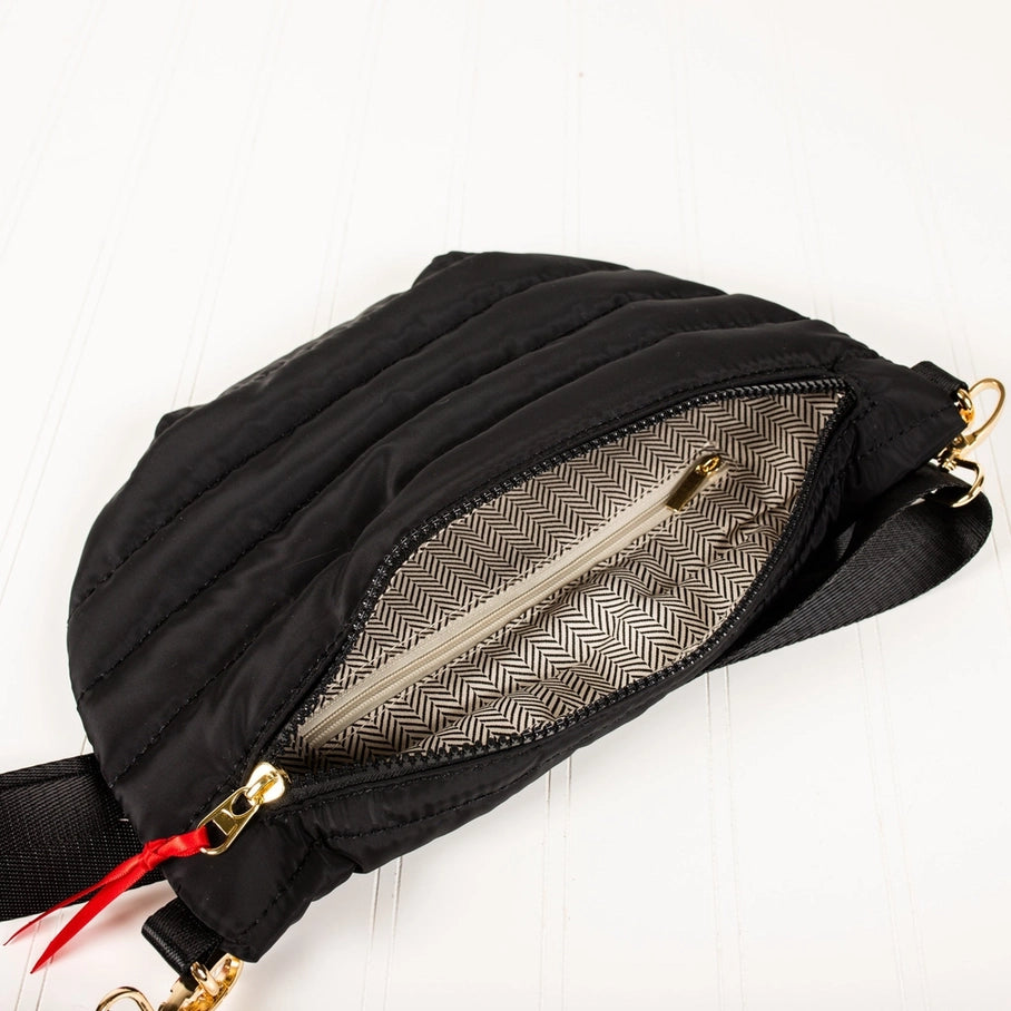 Puffer Belt Bag - Black