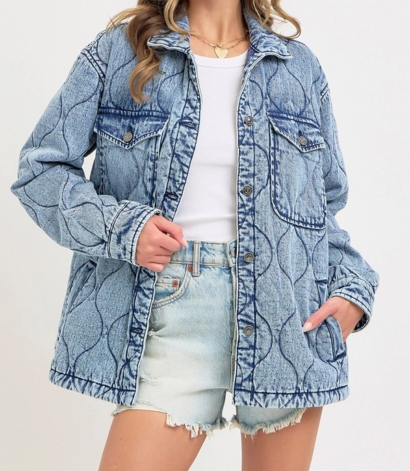 Quilted Denim Jacket