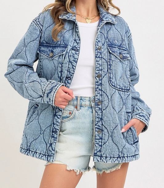 Quilted Denim Jacket