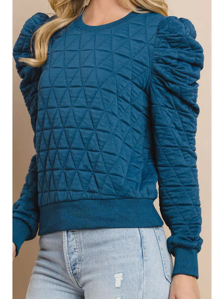 Quilted Top - Cobalt Blue