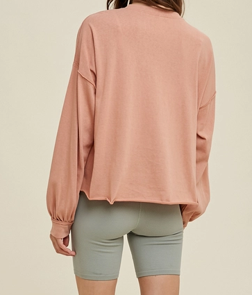 Relaxed Crop Top - Rose