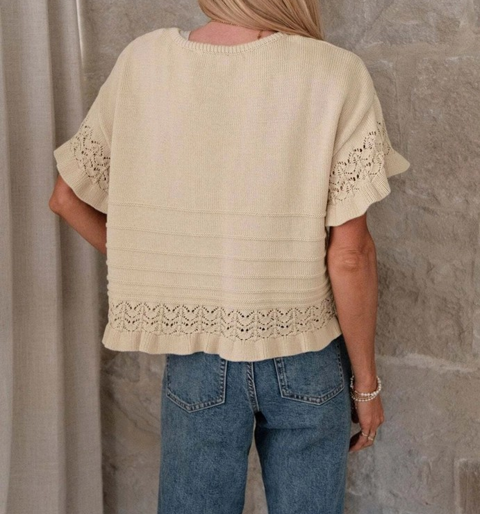 Ruffle Sleeve Sweater