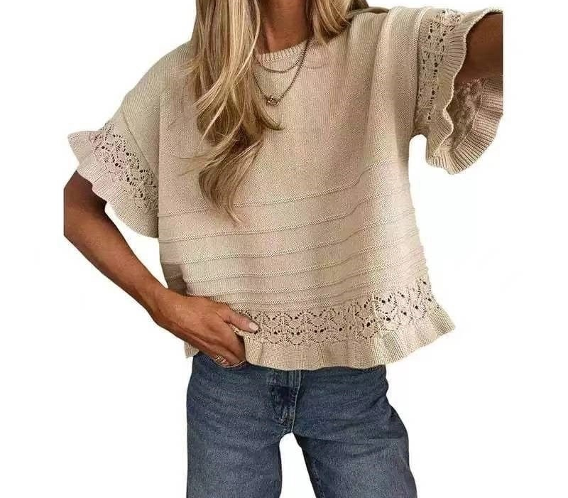 Ruffle Sleeve Sweater