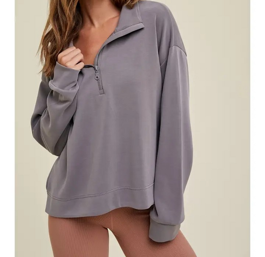 Scuba Knit Half Zip Sweatshirt