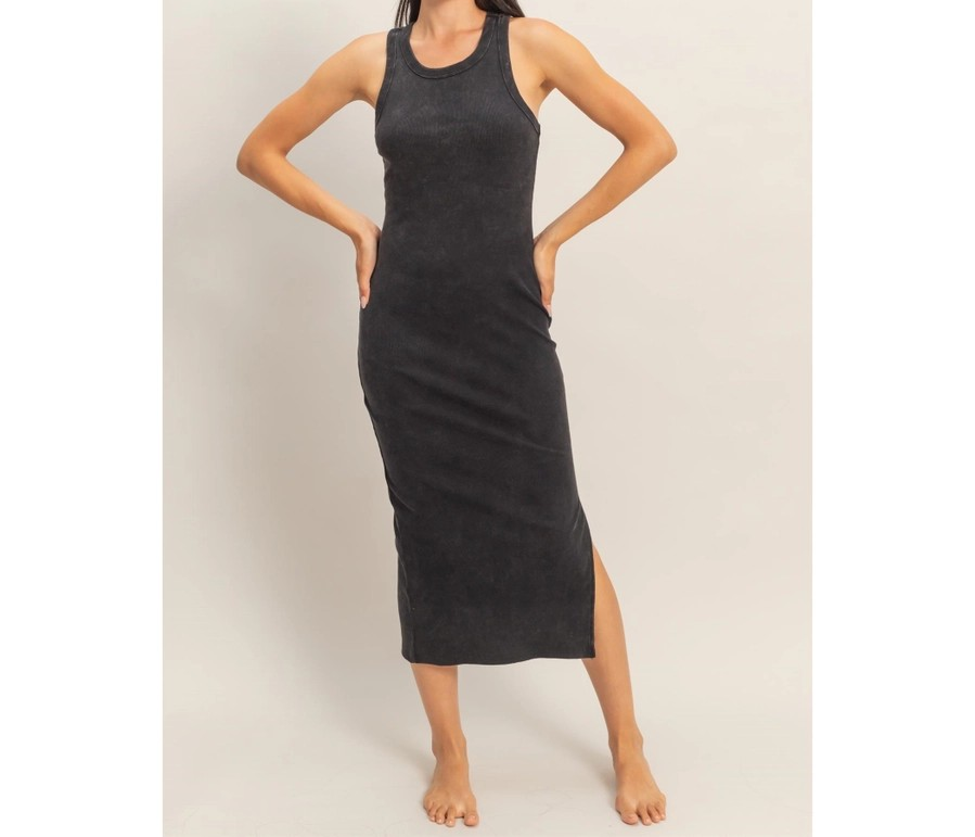 Sleeveless Midi Dress - Black