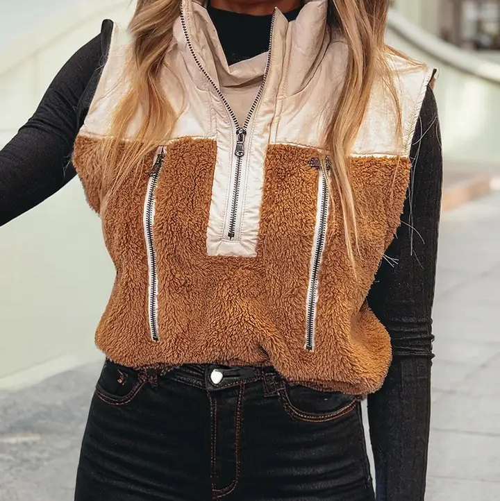 Sleeveless Sherpa Pullover