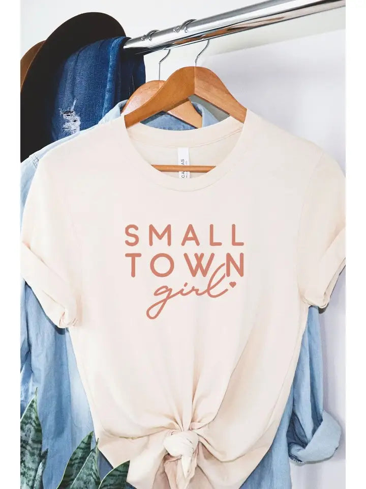 Graphic Tee - Small Town Girl - Cream