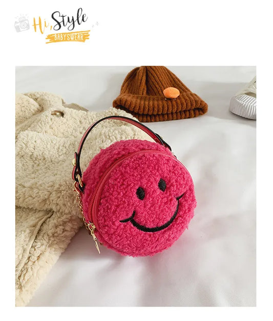 Smiley Face Purse - Hot Pink