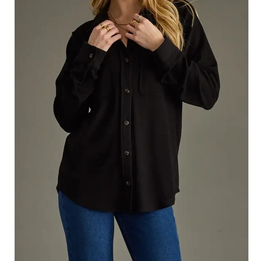 Super Soft Shacket - Black