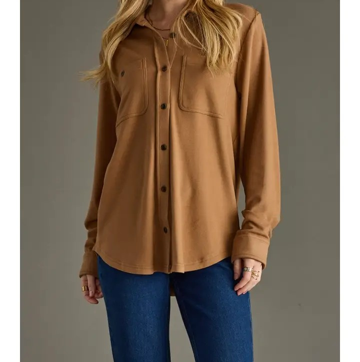Super Soft Shacket - Camel