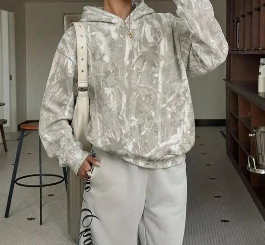 Hooded Sweatshirt - Gray Camo