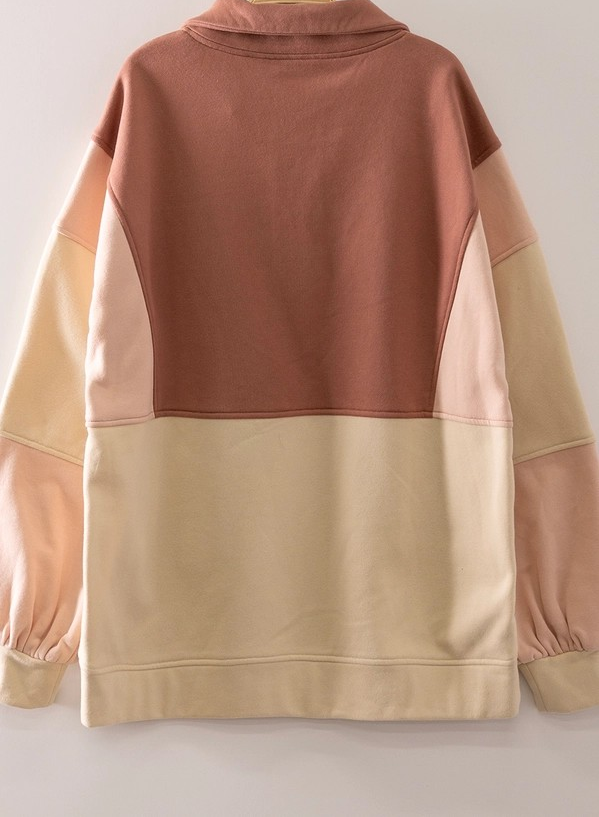 Half Snap Sweatshirt - Brick