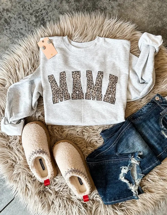 Sweatshirt - Mama - Leopard
