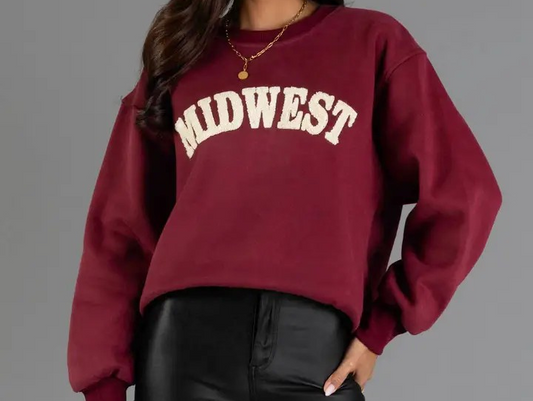 Sweatshirt - Midwest - Maroon