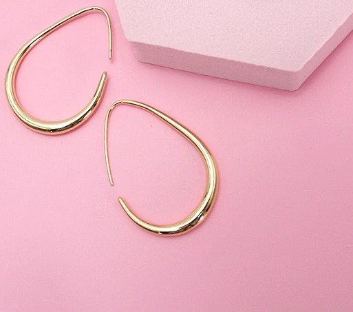 Earrings - Teardrop Hoops