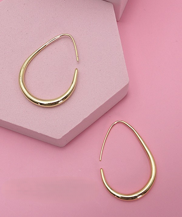 Earrings - Teardrop Hoops