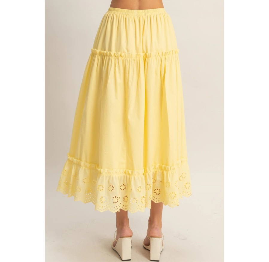 Tiered Eyelet Skirt