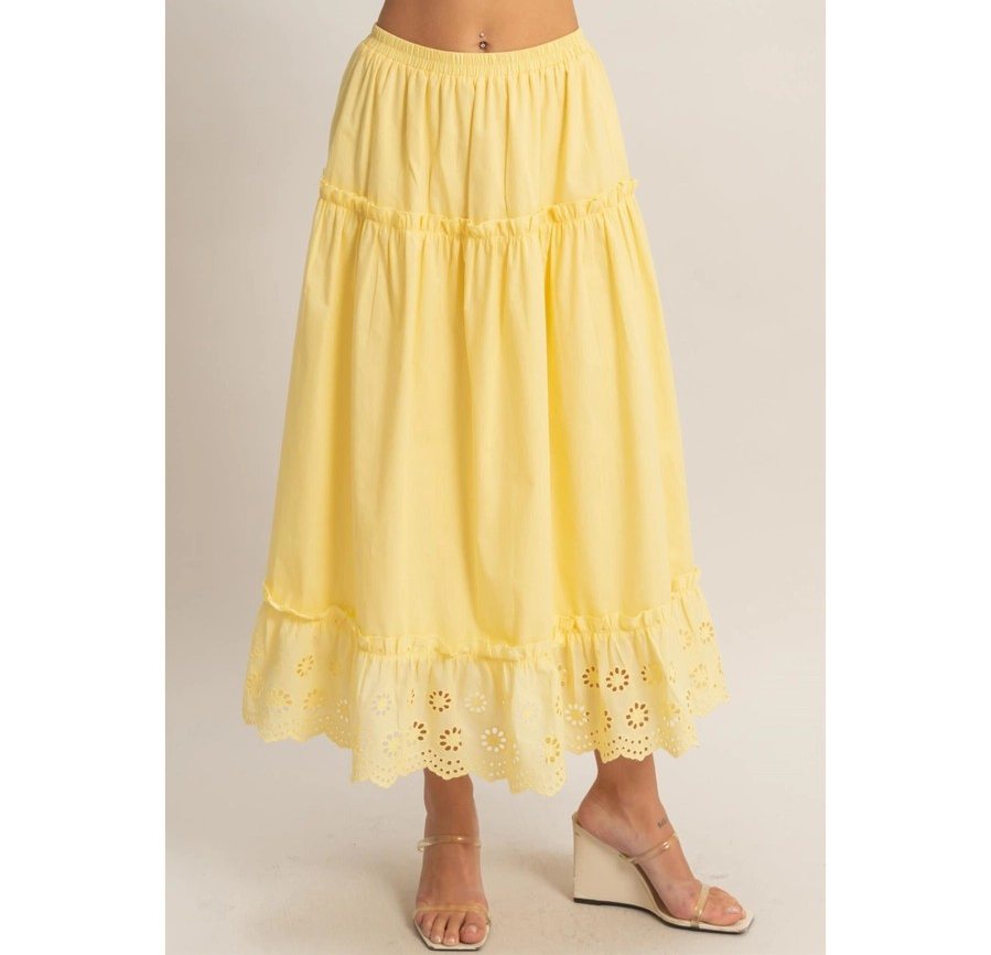 Tiered Eyelet Skirt