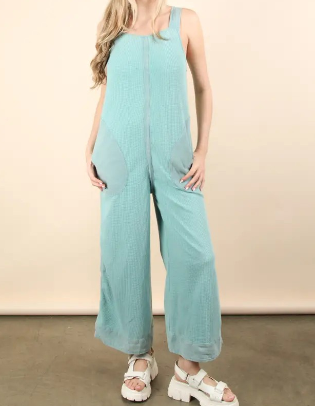 Waffle Knit Jumpsuit